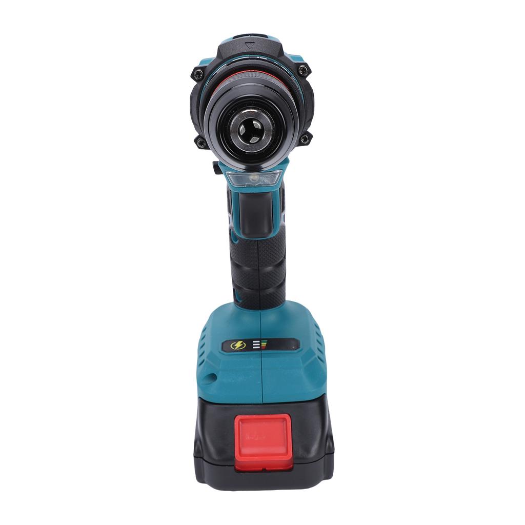 Electric Drill Screwdriver Brushless Motor Multifunctional Cordless Power Drill 2 Speed Modes 2 Battery 1 Charger UK