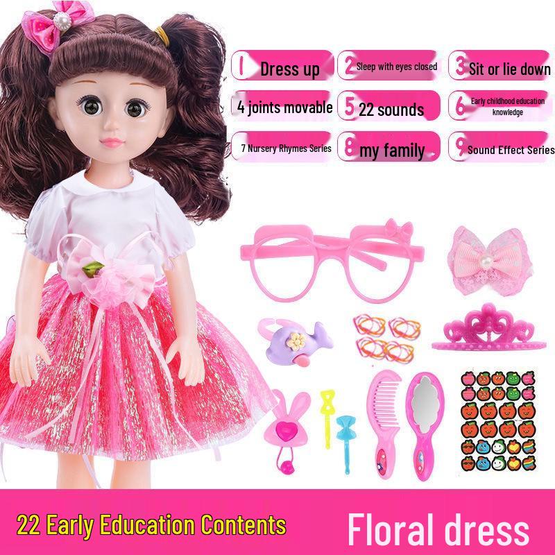 Conjunto de Boneca Inteligente Interativa com Roupas Trocáveis - Brinquedo de Princesa para Meninas, Presente de Aniversário Perfeito
