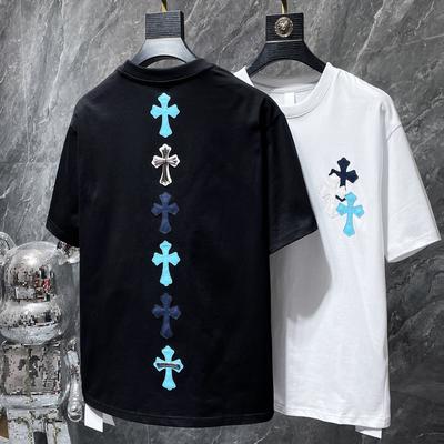 8551 2026 Summer New High Quality Cotton Round Neck Loose Large Size Men's and Women's T-shirt Couple T-shirt