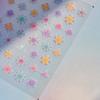 1 PCS 5D Glitter Light Pink Begonia Flower Nail Art Sticker Exquisite Design High Quality Decorative Decal Nail Sticker