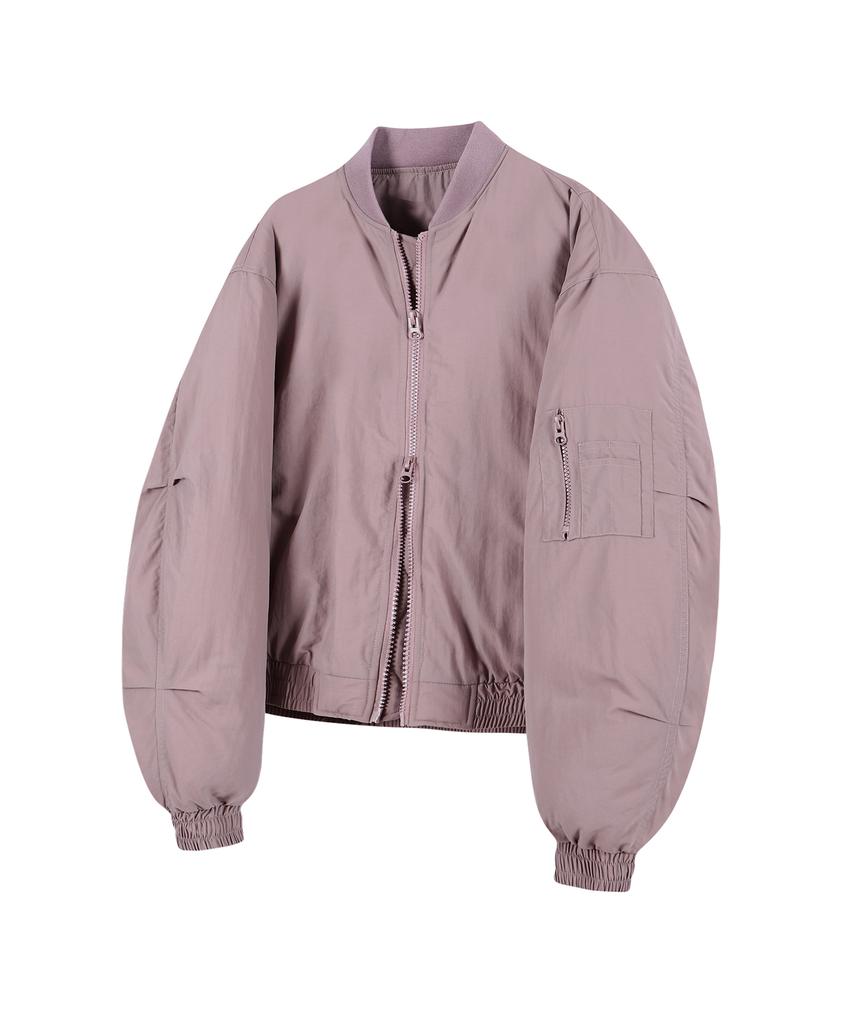 Ironyporno Whiteline 86-Iro300 Padded Ma-1 Oversized Short Padded Jacket Deep Pink