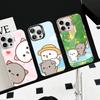 Cartoon Peach Mochi Cat Phone Case For iPhone 16 15 14 13 12 11 Pro Max X XR XSMAX Matte Shockproof Back Cover