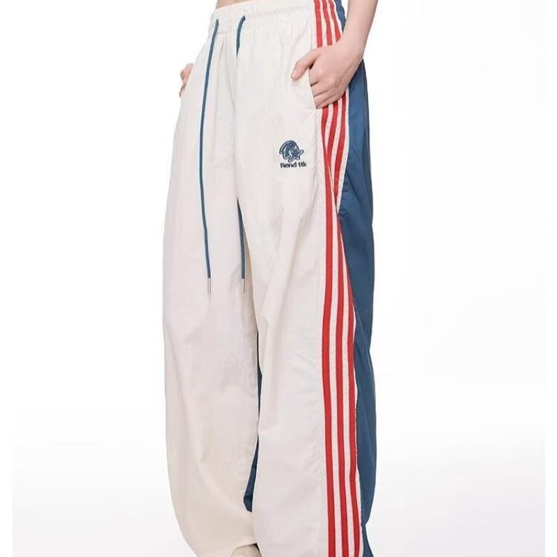 Men's Spring & Autumn Wide-Leg Straight Casual Trousers - Hong Kong Style Sports Fashion Brand