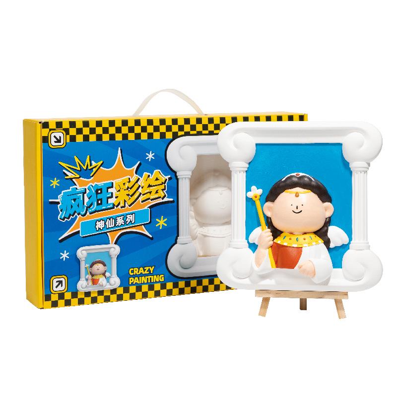 

Нэчжа Бог Расписанная Гипсовая Игрушка: Набор детских фигурок ручной работы Граффити