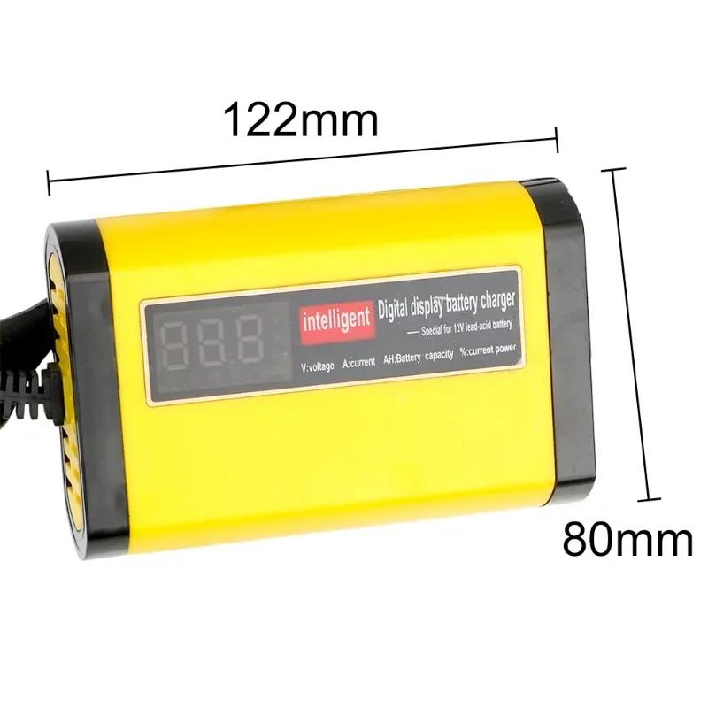 Full Automatic Car Battery Charger Digital LCD Display 2A Fast Charging 3 Stages Lead Acid AGM GEL Battery-chargers