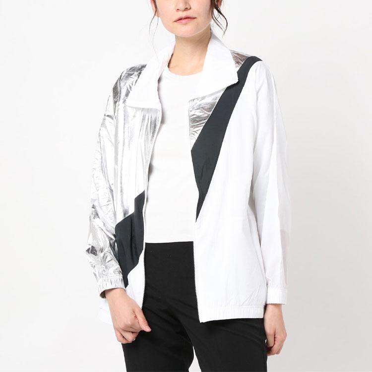 Nike Swoosh Woven CB Patchwork Jacket Women Jacket Multicolor White CQ8023-101