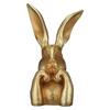 8 Inch Rabbits Vintage Figurines Decoration PVC Gold Large Bunny Collectibles Sculpture for Home Indoor Table Centerpiece Decor