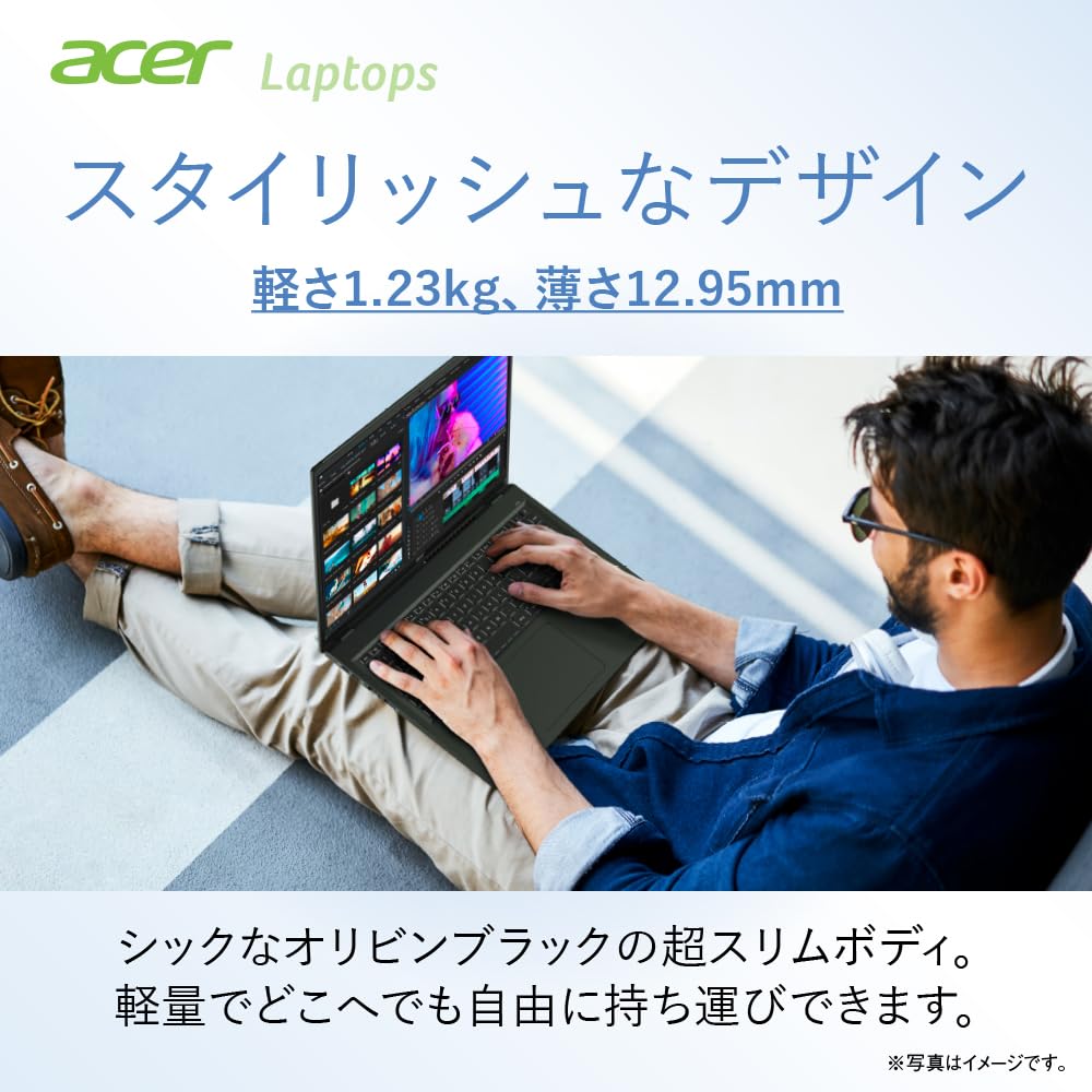 Acer Swift Edge OLED 120Hz Windows 11 AMD Ryzen 16GB 512GB Fingerprint 6E Olivine Black SFE16-43-A76Y/K Laptop, 16.0-inch, 3.2K Display, Home, 64-bit