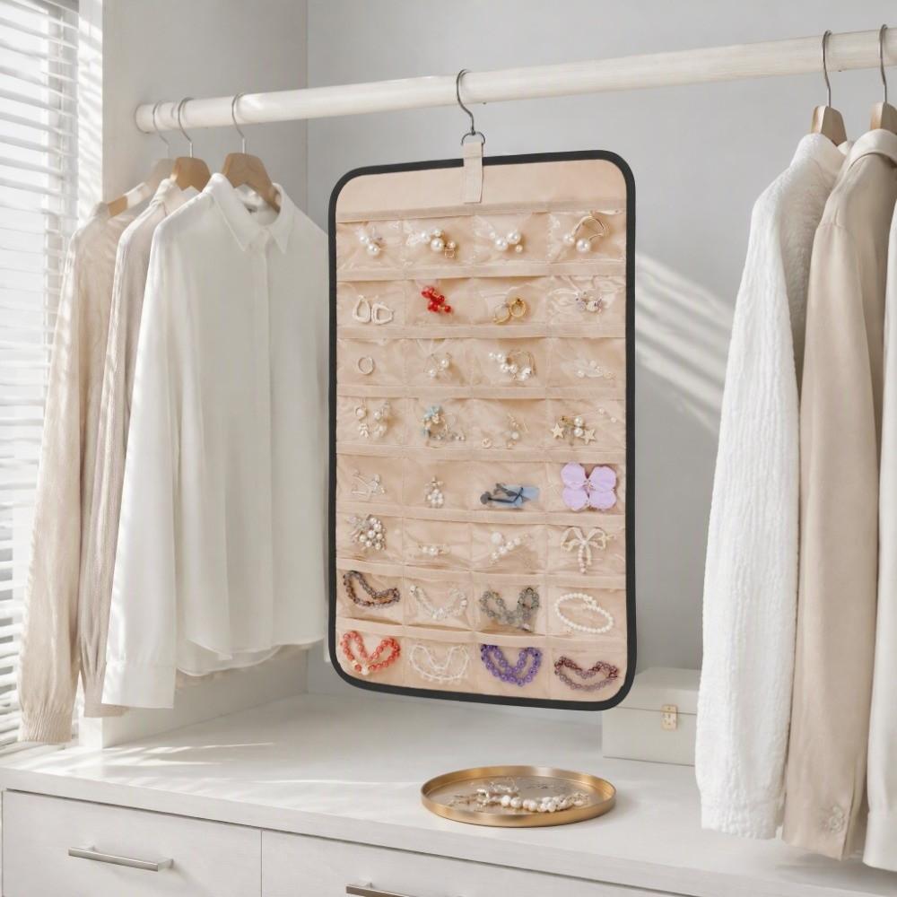 Double Sided Hanging Jewelry Organizer Wall Mount Necklace Bracelet Organizer  Bedroom Organizer