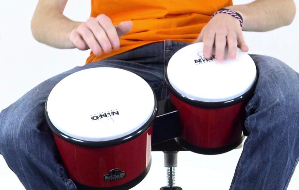 NINO ABS Drum NINO19R Bongos, Red,