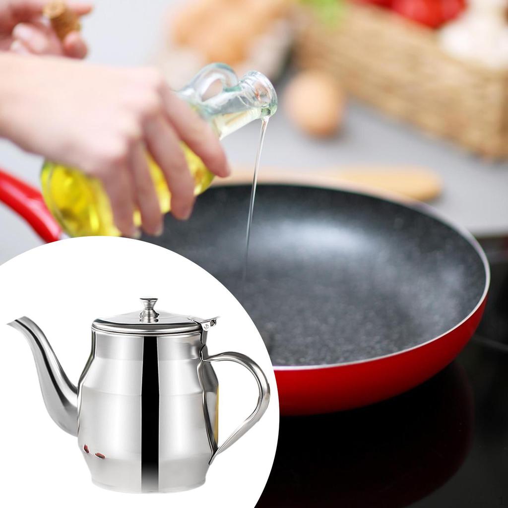 Pojemnik na olej ze stali nierdzewnej Narzędzie kuchenne Wielofunkcyjny pojemnik do przechowywania Butelka na sosy Dom Piknik