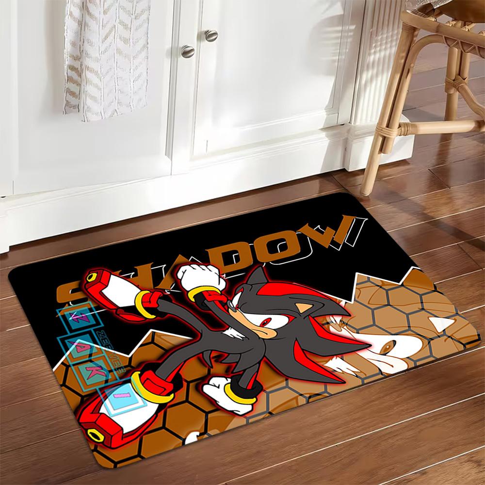 Shadow The Hedgehog Art Print Decoration,Carpet,Living Room,Bedroom, Non-slip,Square rug