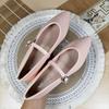 Fashion Flat Shoes for Women Spring and Autumn Shallow 2025 New Patent Leather Women's Shoes Pointed Mary Jane Retro Plus Size Flat Shoe