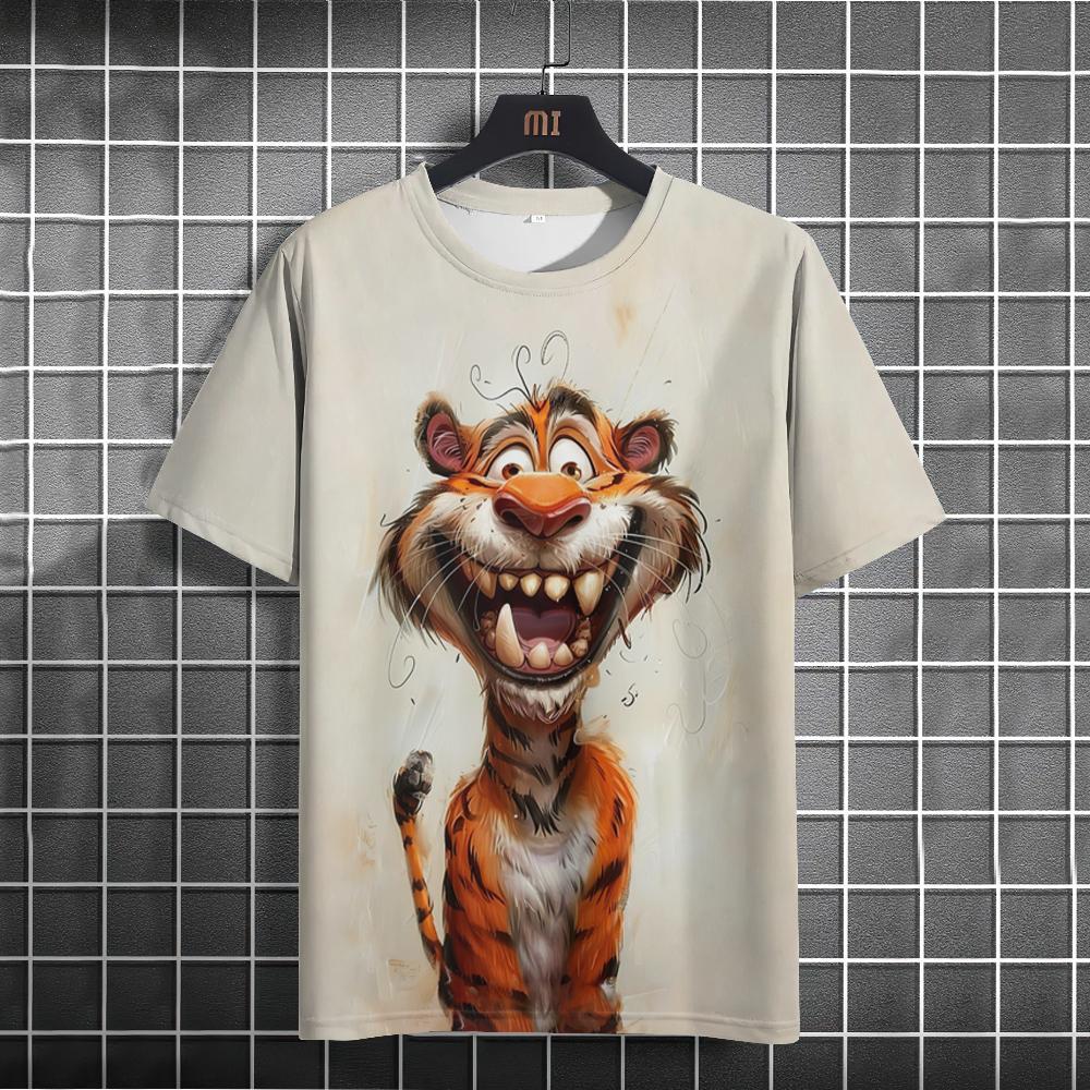 Animal T-shirt for Men 3D Printed T-shirt Casual Short Sleeved T-shirt Men's Clothing Top Shirt