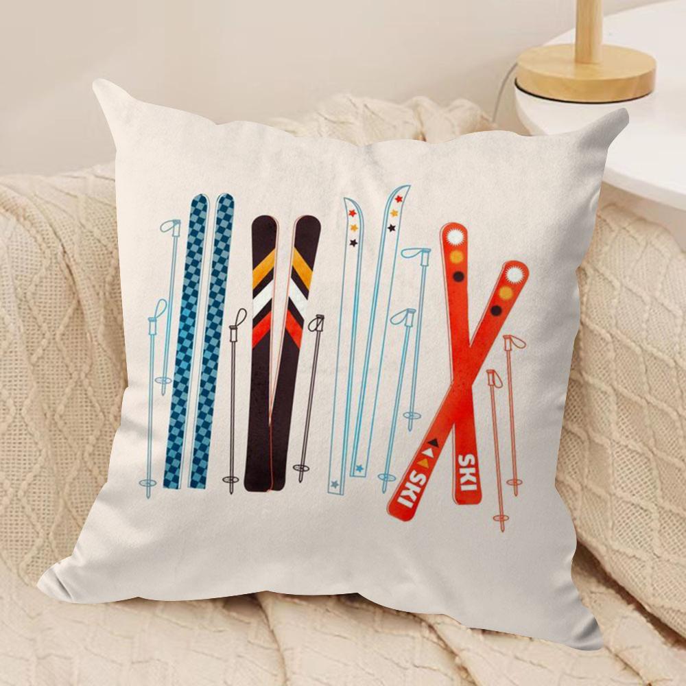 Ski Resort Prop Cushion Cover Pillowcase Ultra Soft Skin Friendly Fabric Cloud Like Comfort Concealed Zipper