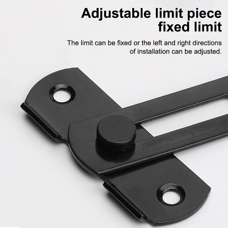 Thick Stainless Steel Flat Door Latch Pet Proof Anti-Rust Secure Closure with Mounting Screws for Dog Cat Room Door Use