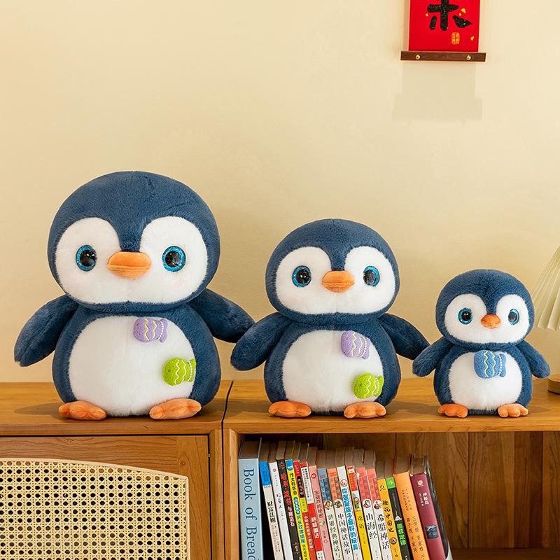 Cute fishing penguin plush toy children sleeping pillow doll machine doll wedding throwing aquarium gifts