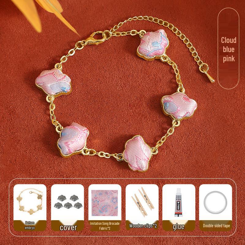 Qixi Festival DIY Brocade Hair Clip & Brooch Material Pack Hairpin Accessories.