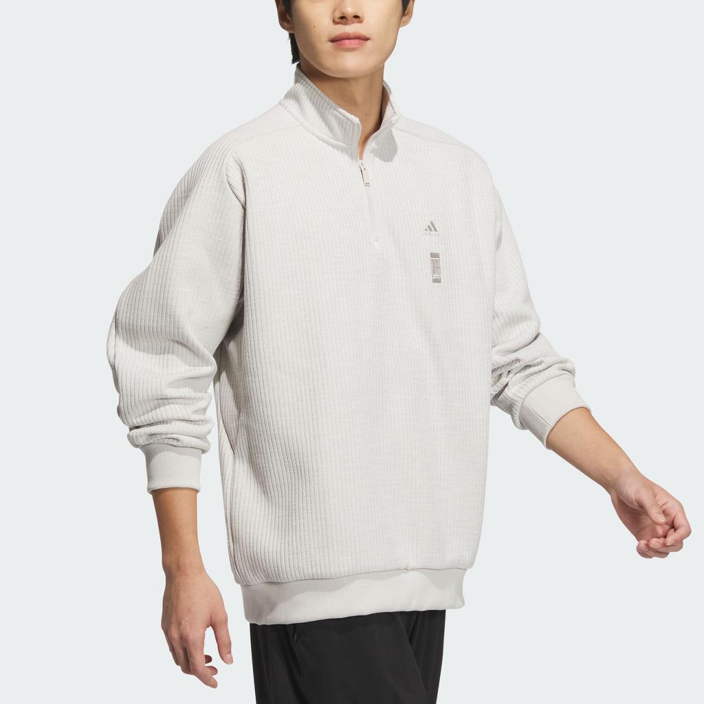 adidas Wuji Series FW24 WJ Warm Sweat Half-Zip Sports Casual Pullover Jacket Men Jacket Talc JW6754