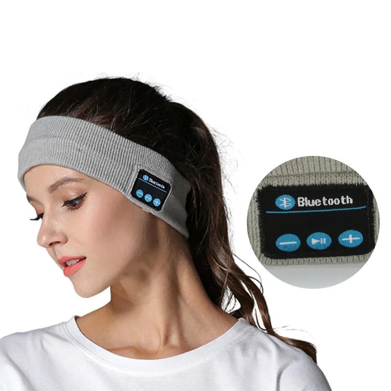 Men & Women Sleeping Headphones, Bluetooth Wireless Music Sport Headband with Soft Eye Mask and Mic