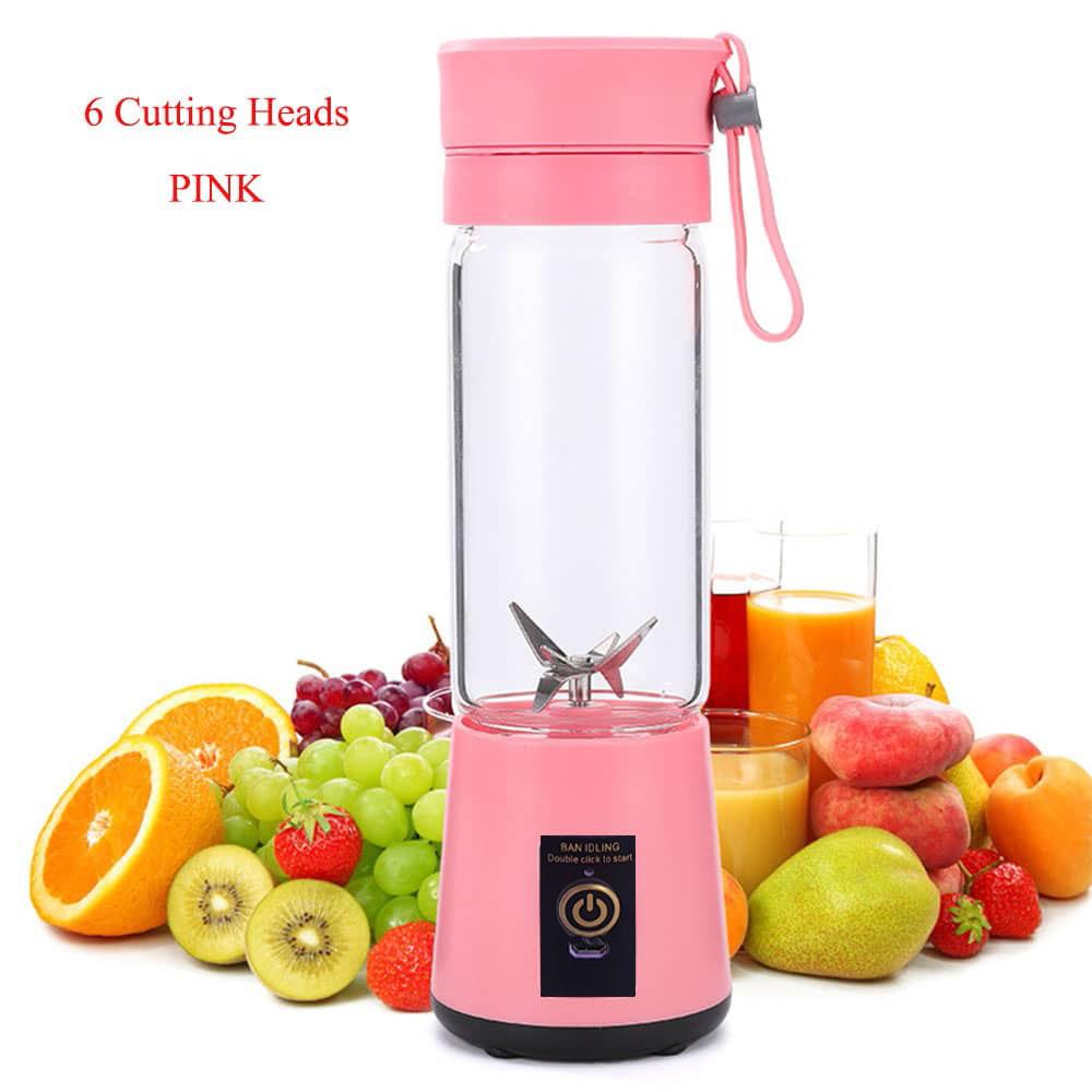 Mini Portable Blender Milkshake Cup With USB Rechargeable 6 Blades Mini Fruit Juice Mixer Shake Take Juice Cup