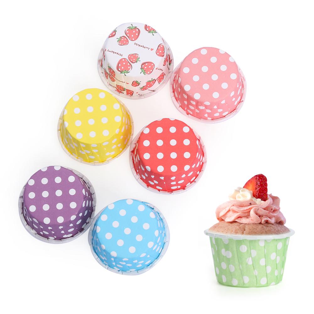 100PCS Home Dot Decorate Grease-proof Pan Case Paper Cupcake Liner Muffin Cup Baking Wrapper