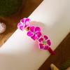 Bracciale Floreale Hawaiano Boho per Donna Corda Intrecciata con Perline Braccialetto Vacanza Estiva in Spiaggia Feste Gioielli Migliori Regali per Amici