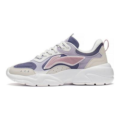 Li Ning Classic Low-Top Sports Casual Shoes Women Sneaker Light-Purple AGCS268-2
