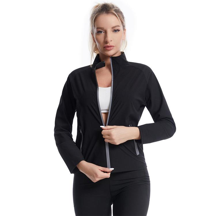 Damska Sportowa Odzież Potowa Fitness Yoga Kulturystyka Kieszeń Gorset Zamek Błyskawiczny Bielizna Modelująca