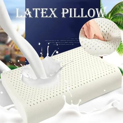 Atmungsaktives Latexkissen, Gummikissenkern für Erwachsene, ergonomisches Umrissdesign, Schlafhilfe, bequem, weich, Waben, Thailand Nat