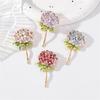 Sturdy Quality Hydrangea Brooch Wedding Outfit Accessory Fashionable Lapel Pin for Sophisticated Occasions