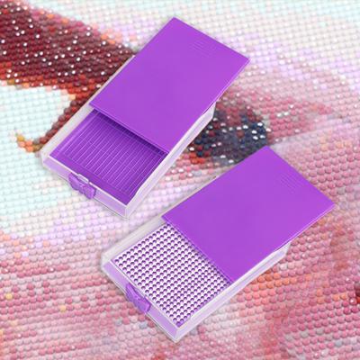 4Pcs Diamond Painting Tray Diamond Storage Container with Lid Rhinestone Organizer Plate with Sppon & Brush for Art Crafts
