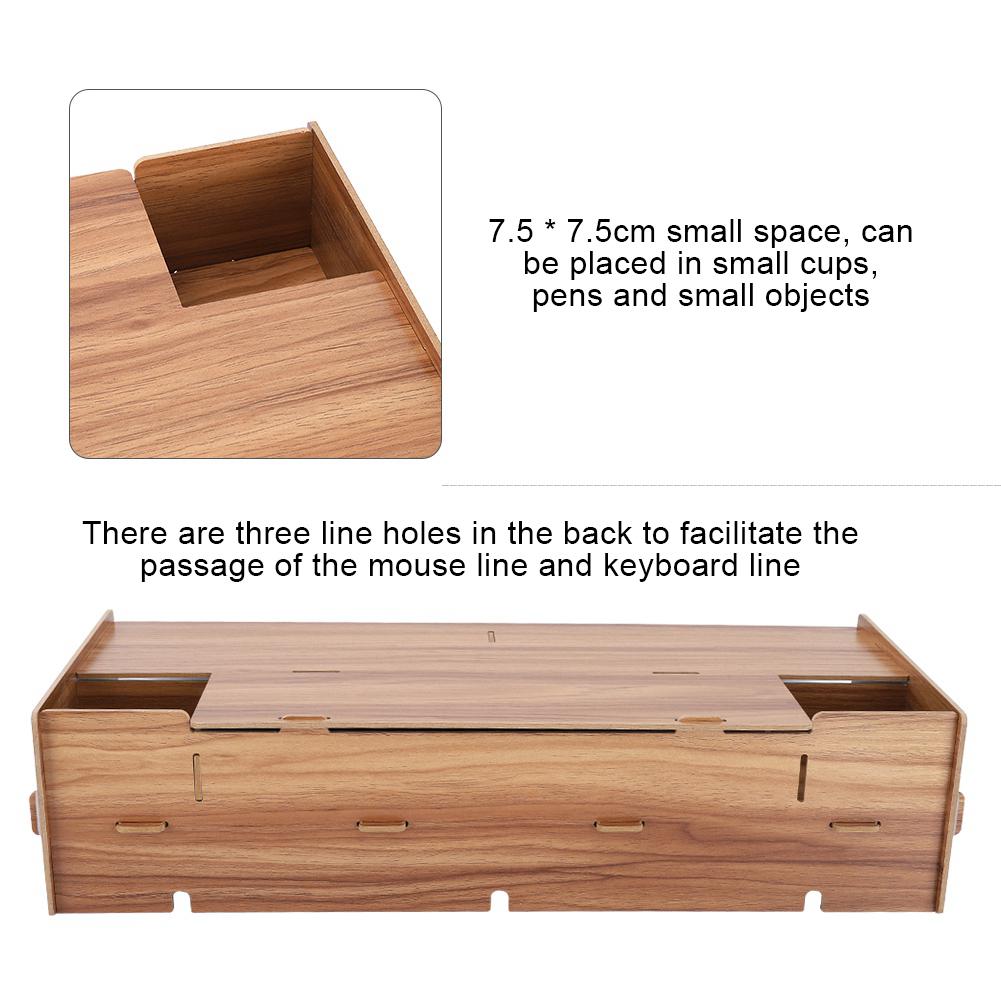 Monitor Stand Computer Desktop Laptop Shelf Desk Table Bracket Holder Storage Rack(Cherry Wood)