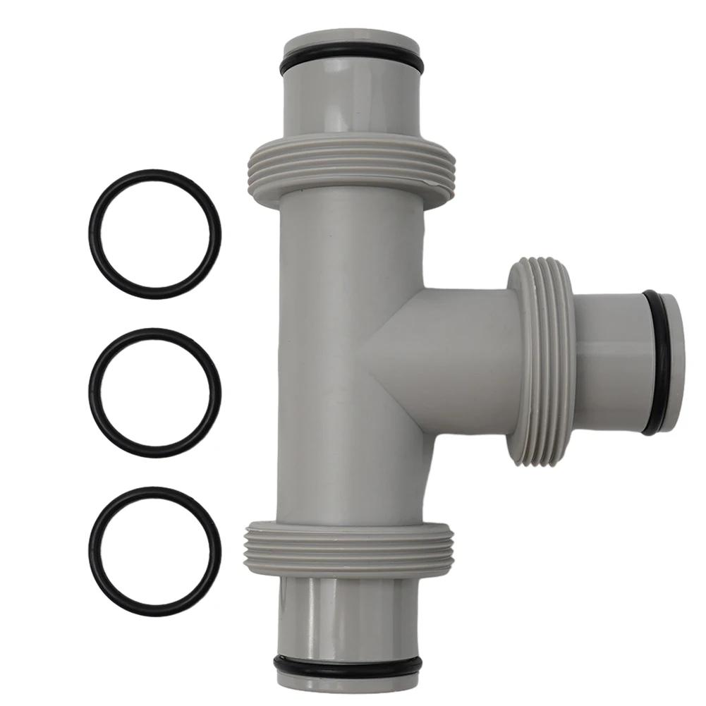 

Connector Adapter Dual Split For Intex Parts Hose Plunger Valve Pool Pumps Rubber O-rings For Tee T-Joint Pool Part