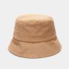 New Korean Joker Corduroy Women Bucket Hat Fashion Shading Couple Outdoor Panama Hats Unisex Travel Sunshade Fisherman Cap