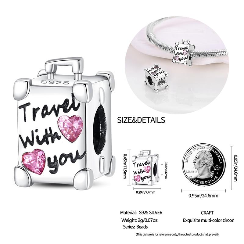 New Copper Bow Star Love Pink Series Charm Beads Suitable For 3Mm Original Bracelet Diy Fashion Jewelry Gift