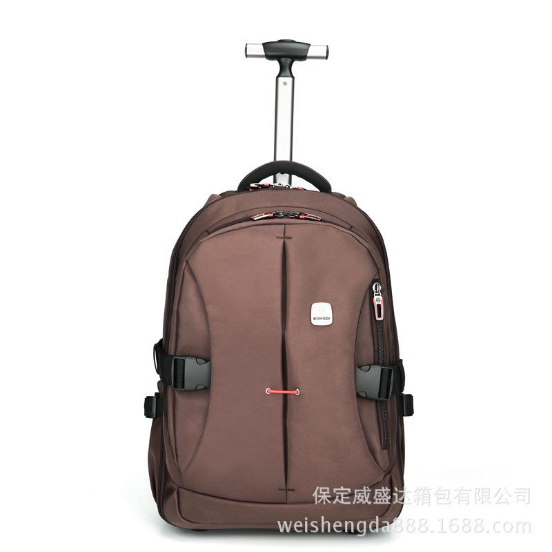 Weishengda Business Tie Rod Bag Travel Backpack Large Capacity Tie Rod Backpack Back Pull Dual-Purpose Backpack