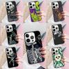 Skeleton Skull Art Soft Phone Case For iPhone 17 Air 15 16e 14 13 Pro Max Coque 12 11 Pro Max PLUS Cover