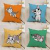 CChis Sweet Home Cushion Cover Silky Short Plush DoubleSided Printed Pillow Case for Sofa All Seasons Home Decor Gift