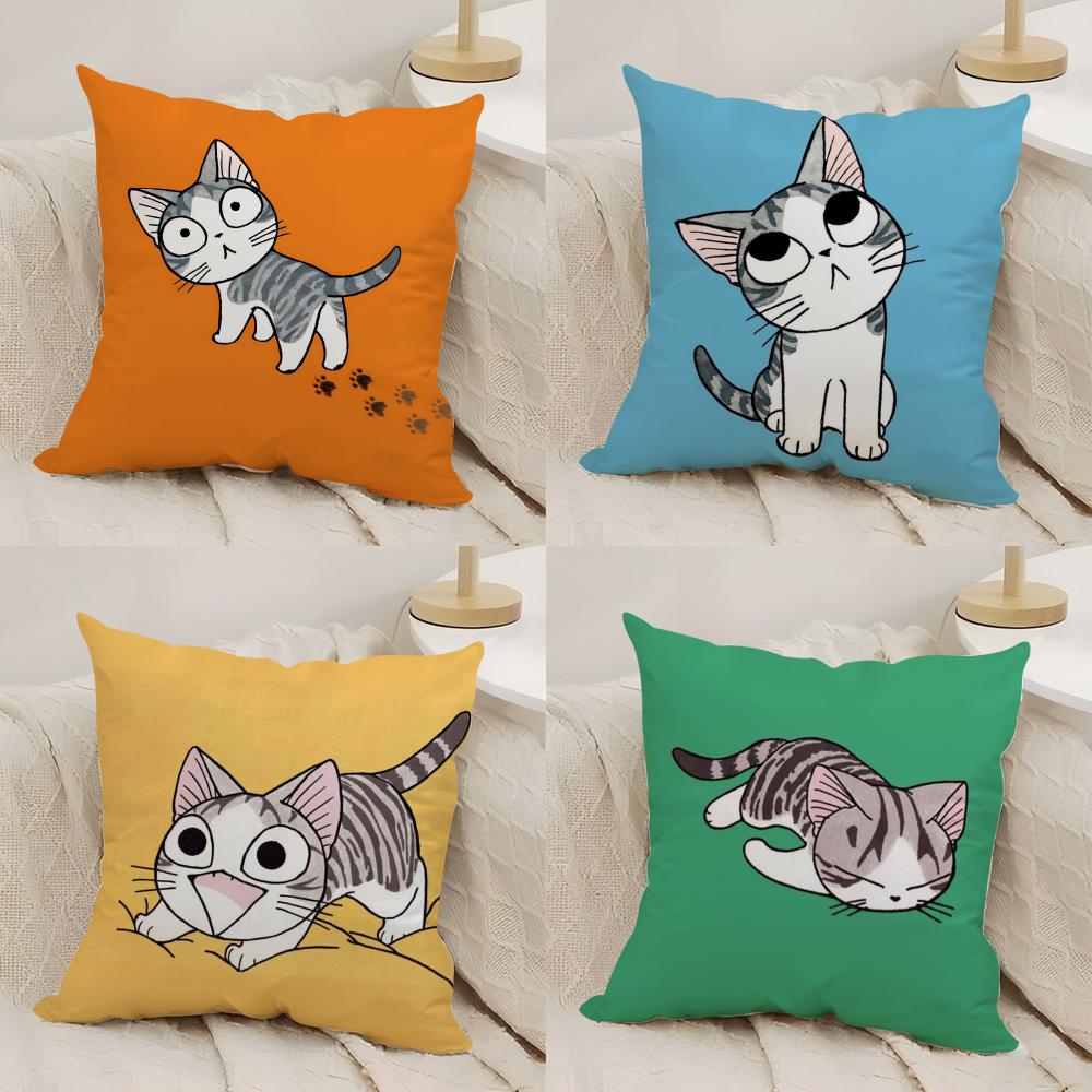 CChis Sweet Home Cushion Cover Silky Short Plush DoubleSided Printed Pillow Case for Sofa All Seasons Home Decor Gift