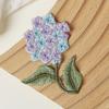 Toppa Ricamata Floreale Termoadesiva da Cucire Toppa Decorativa Applicazione Floreale Ricamata per Jeans Camicie Cappelli Borse Riparazione