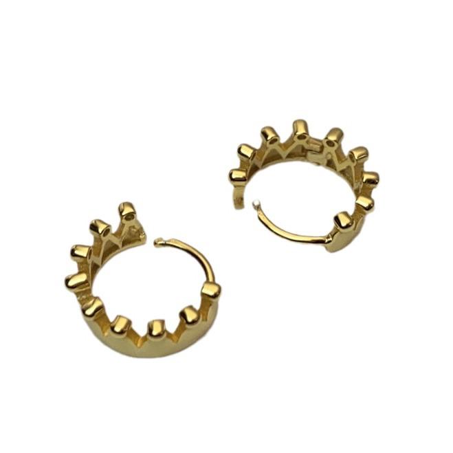 Crown Silver Cross-border s9254 Women's Gold-plated Hoop Earring