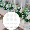 6 Candle Drip Guards, Taper Candle Catcher Rings, Drip Trays, Glass Balls for