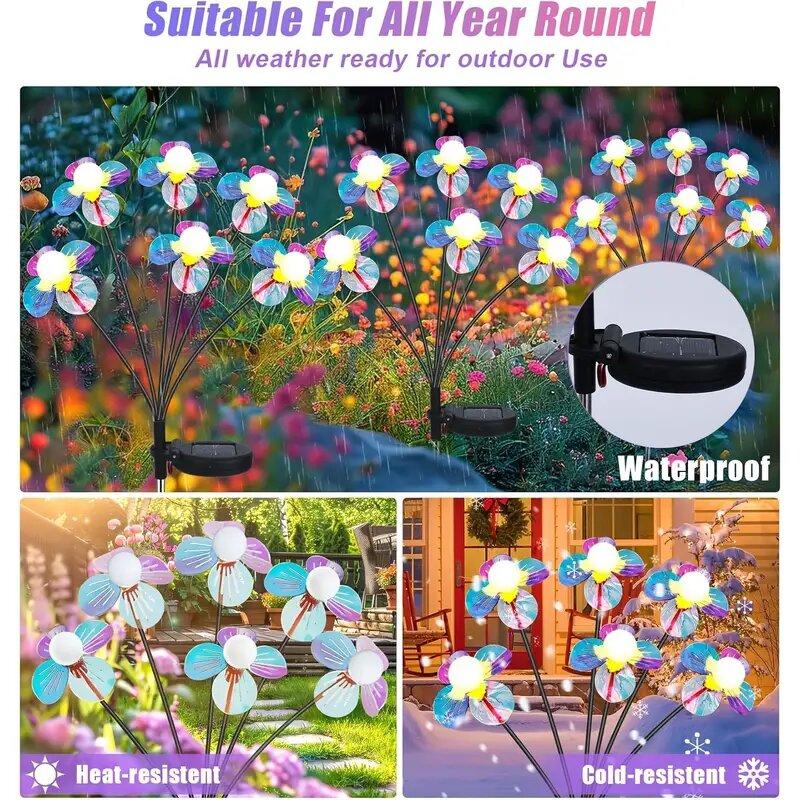 1PC Solar Firefly Flower LED Lights,Outdoor Waterproof 2 Modes Decoration Lamp,Landscape Lighting For Garden,Lawn,Patio,Pathway