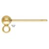 14K Gold Filled Round Bead Ear Pins: Ball Stud Earrings with Ring for DIY Jewelry Accessories.