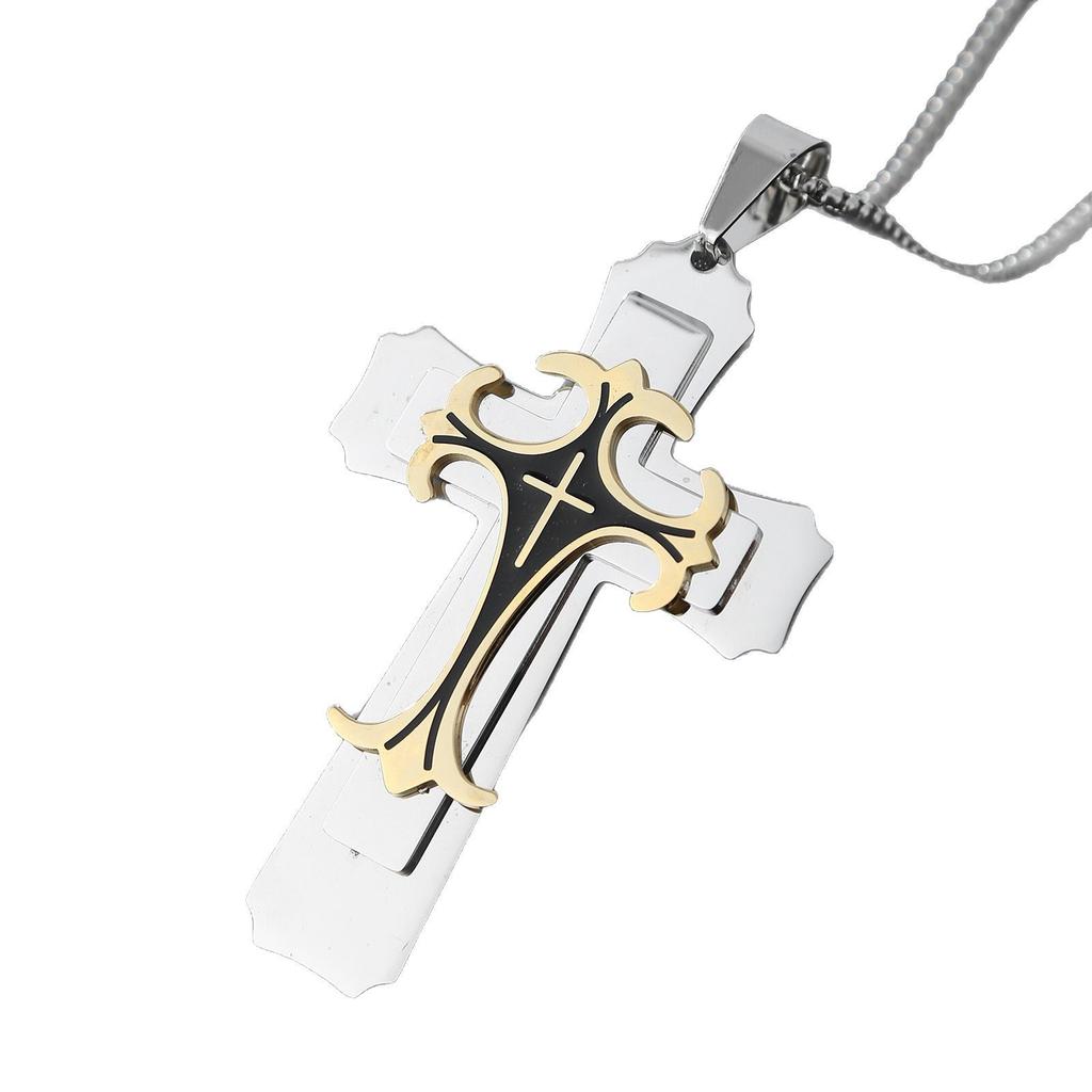 Fashion Trend Personalized Men's Pendant Necklace Jewelry Cross Jewelry Accessories 2026