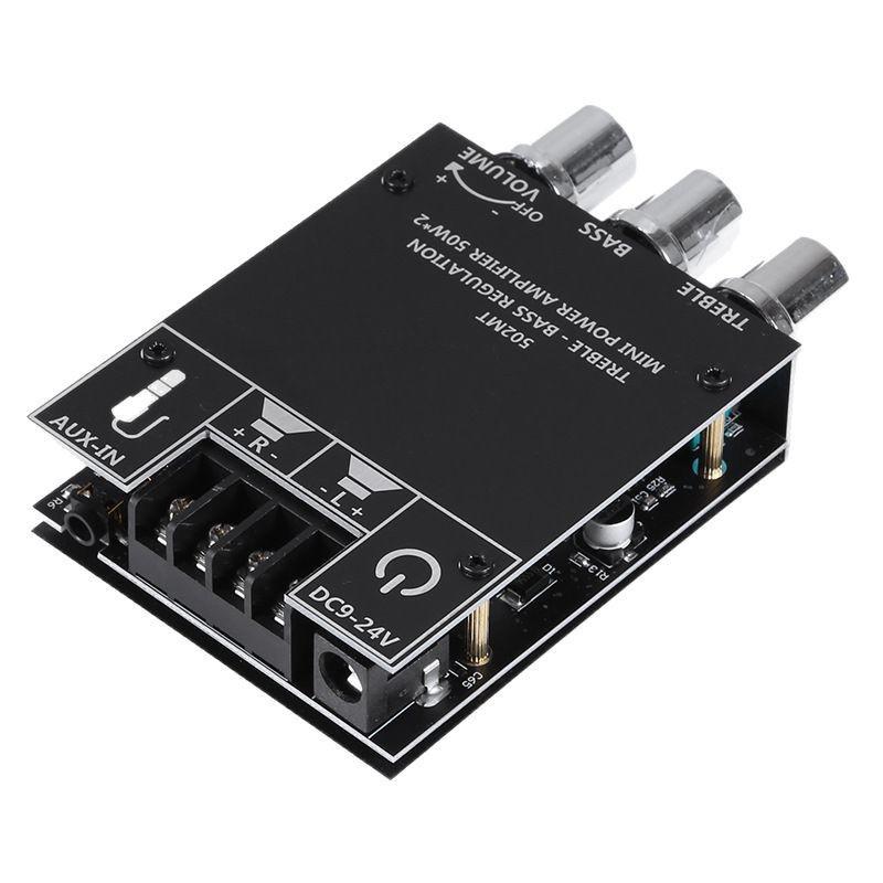 2.0 Channel High Power Audio Digital HIFI Stereo Amplifier Board 2X50W Bass AMP ZK-502MT Bluetooth 5.0 Subwoofer Amplifier Board
