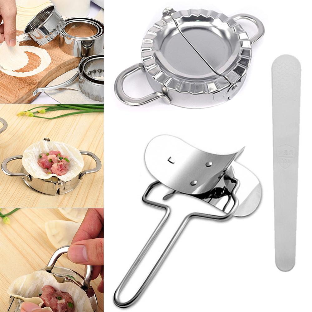 1 Set Rostfritt Stål Dumpling Maker Form Degpress Paj Ravioli Form Verktyg