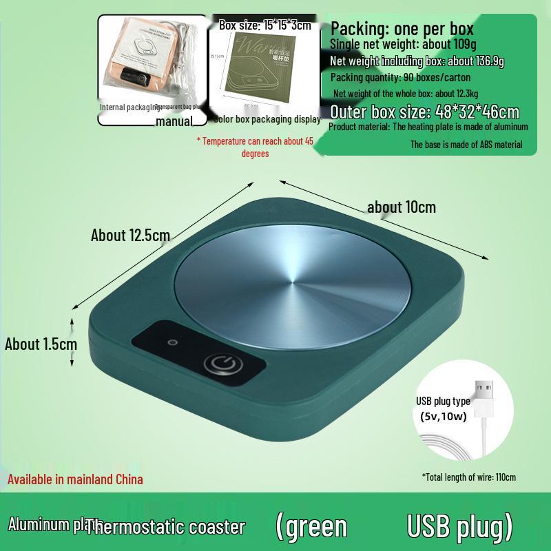 Smart 55° Heating Coaster: Constant Temperature Cup Warmer for Hot Drinks