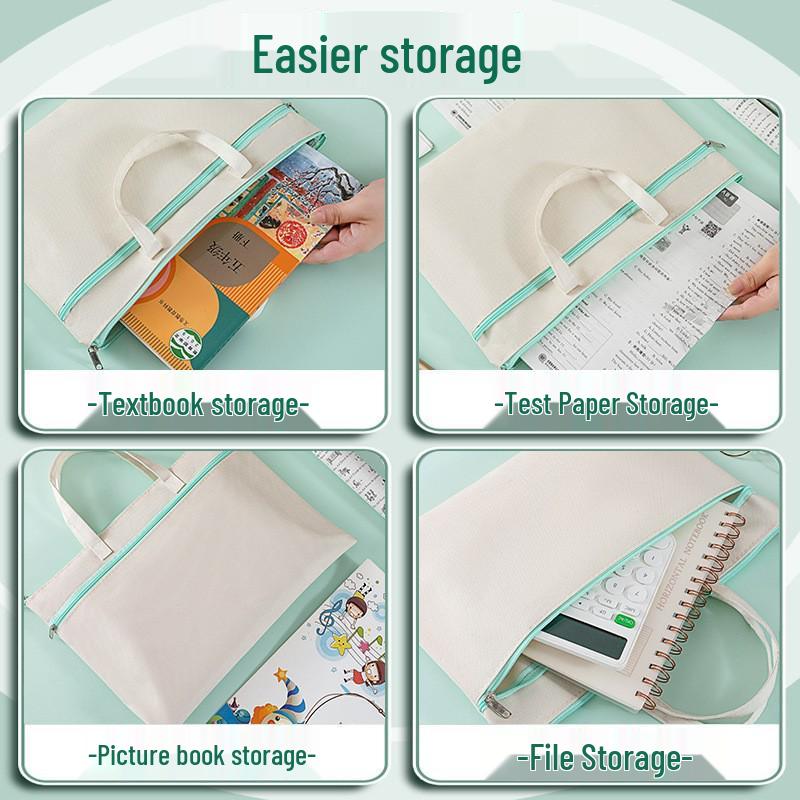 Waterproof Double Layer A4 Document Bag for Students & Prenatal Checkups with Customizable Logo